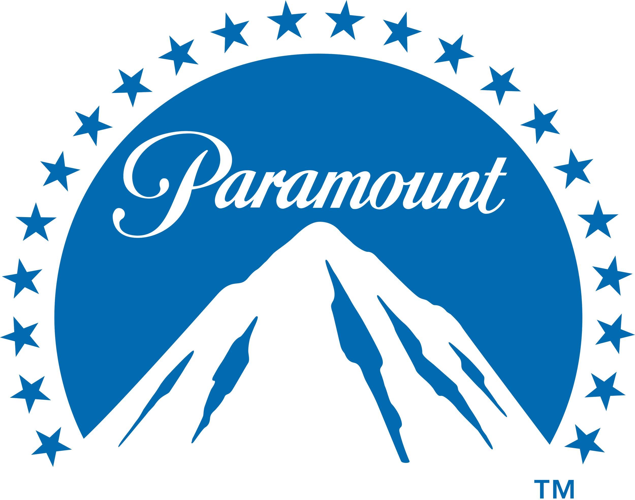 Paramount logo with mountain and stars