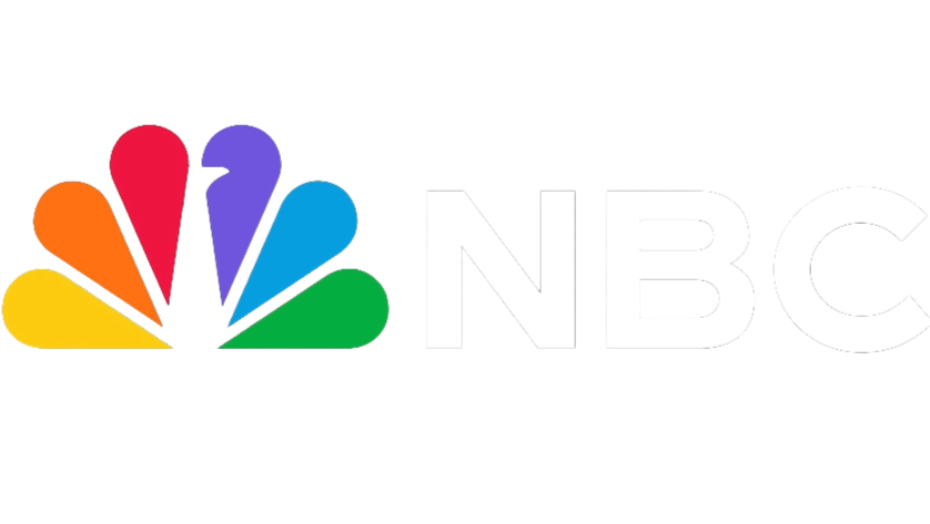 NBC logo with colorful peacock and white letters on black background.