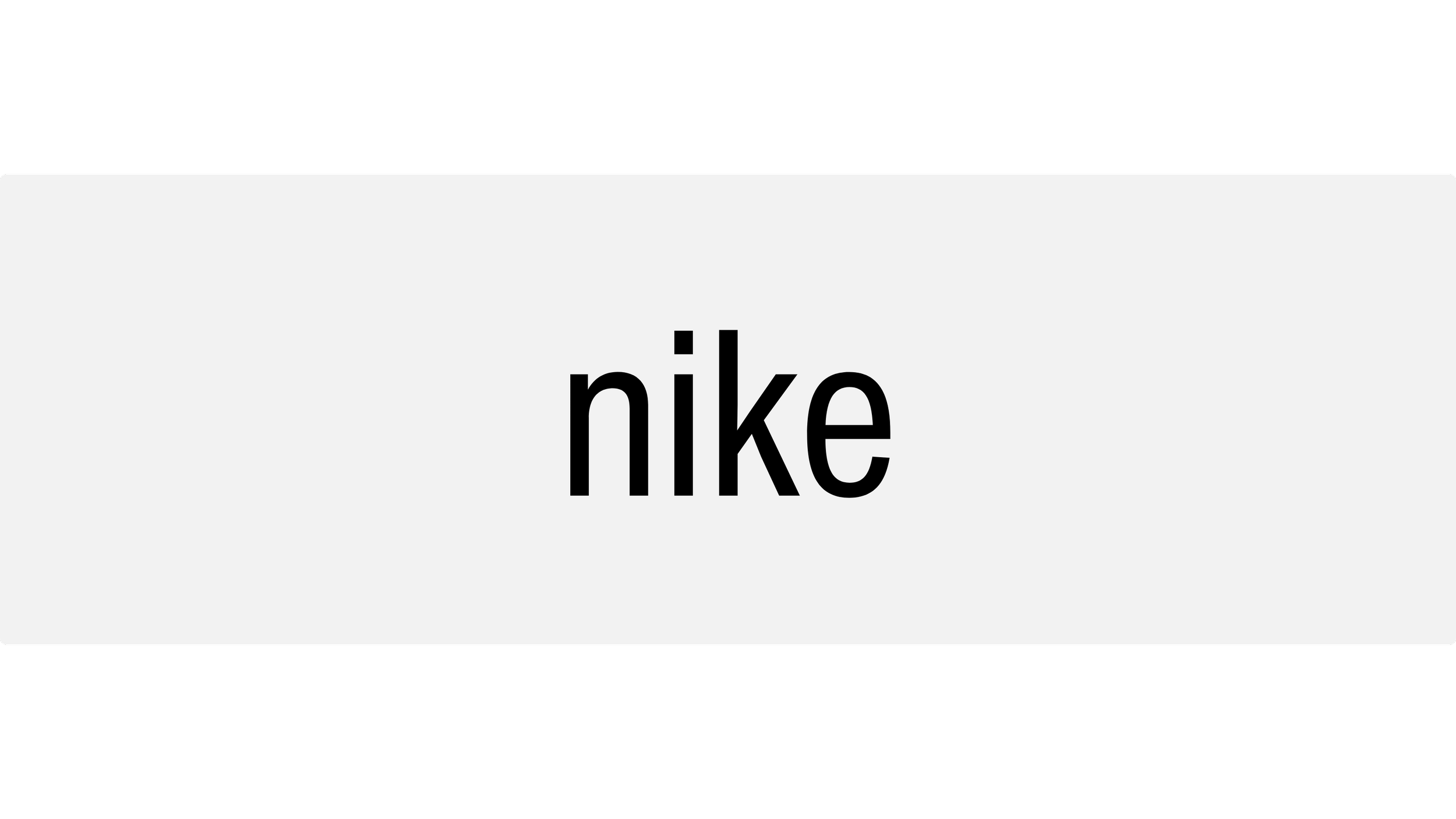 The brand Nike, sold at Chic Kids.