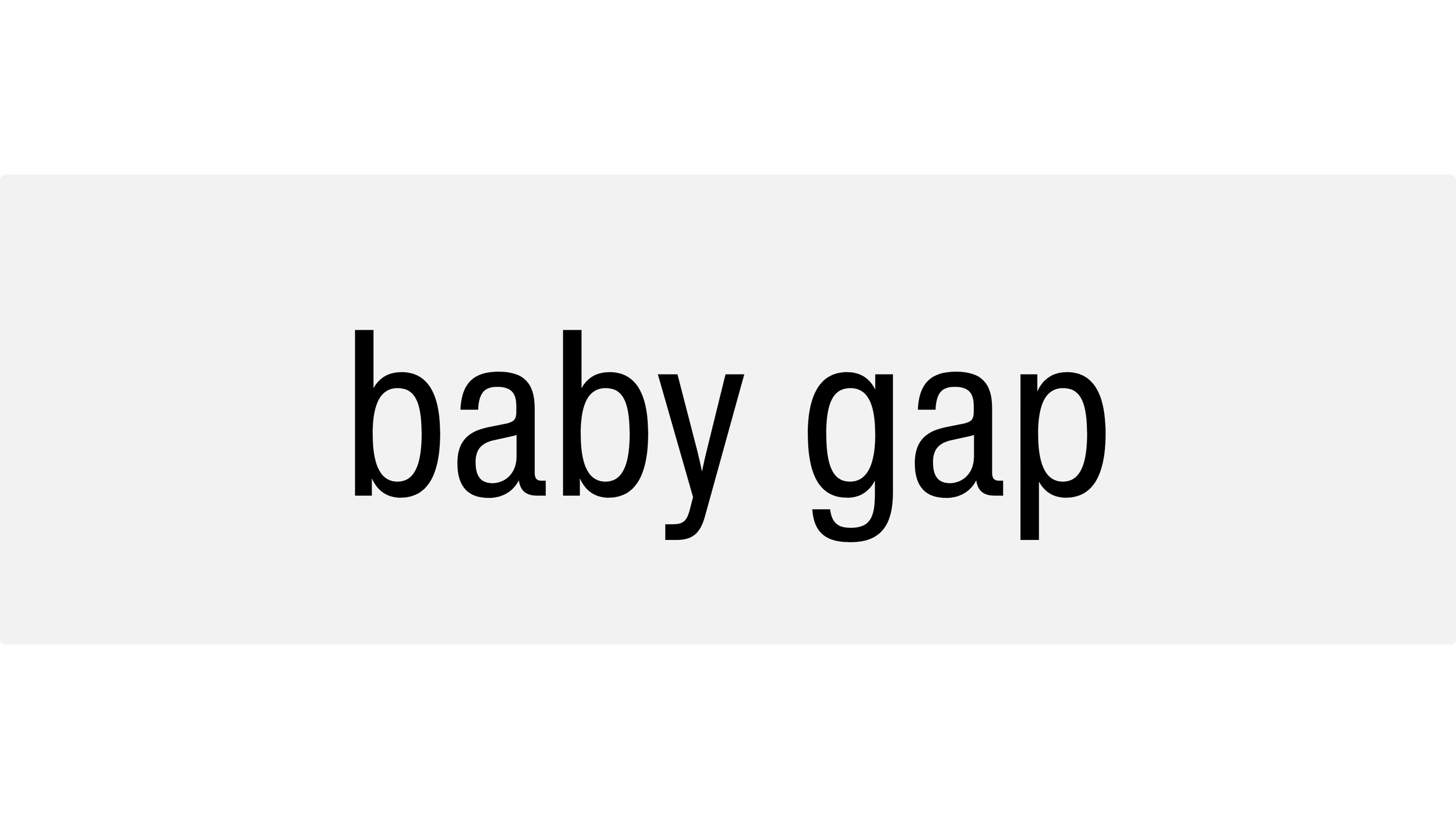 The brand Baby Gap, sold at Chic Kids.