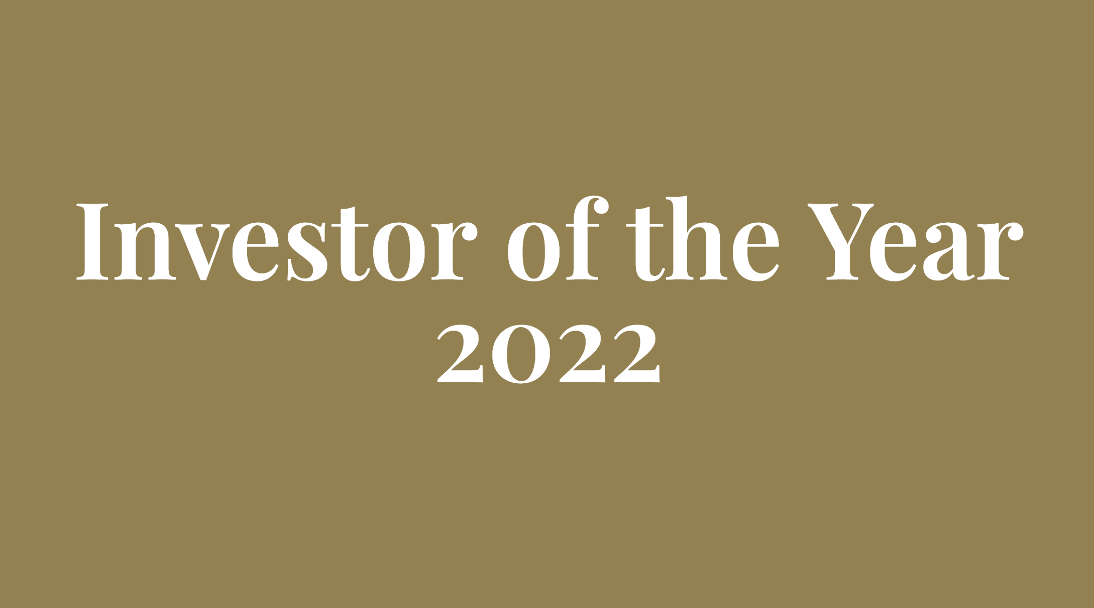 The “Investor the Year” Award, Presented by the Austin Venture Association