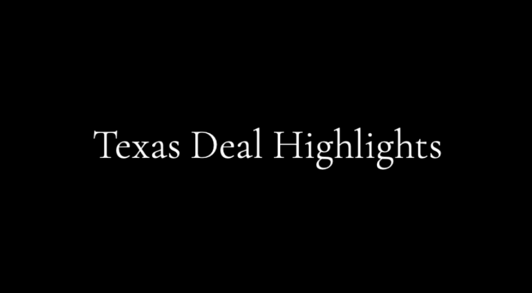 PRESS: Texas Deal Highlights, Austin