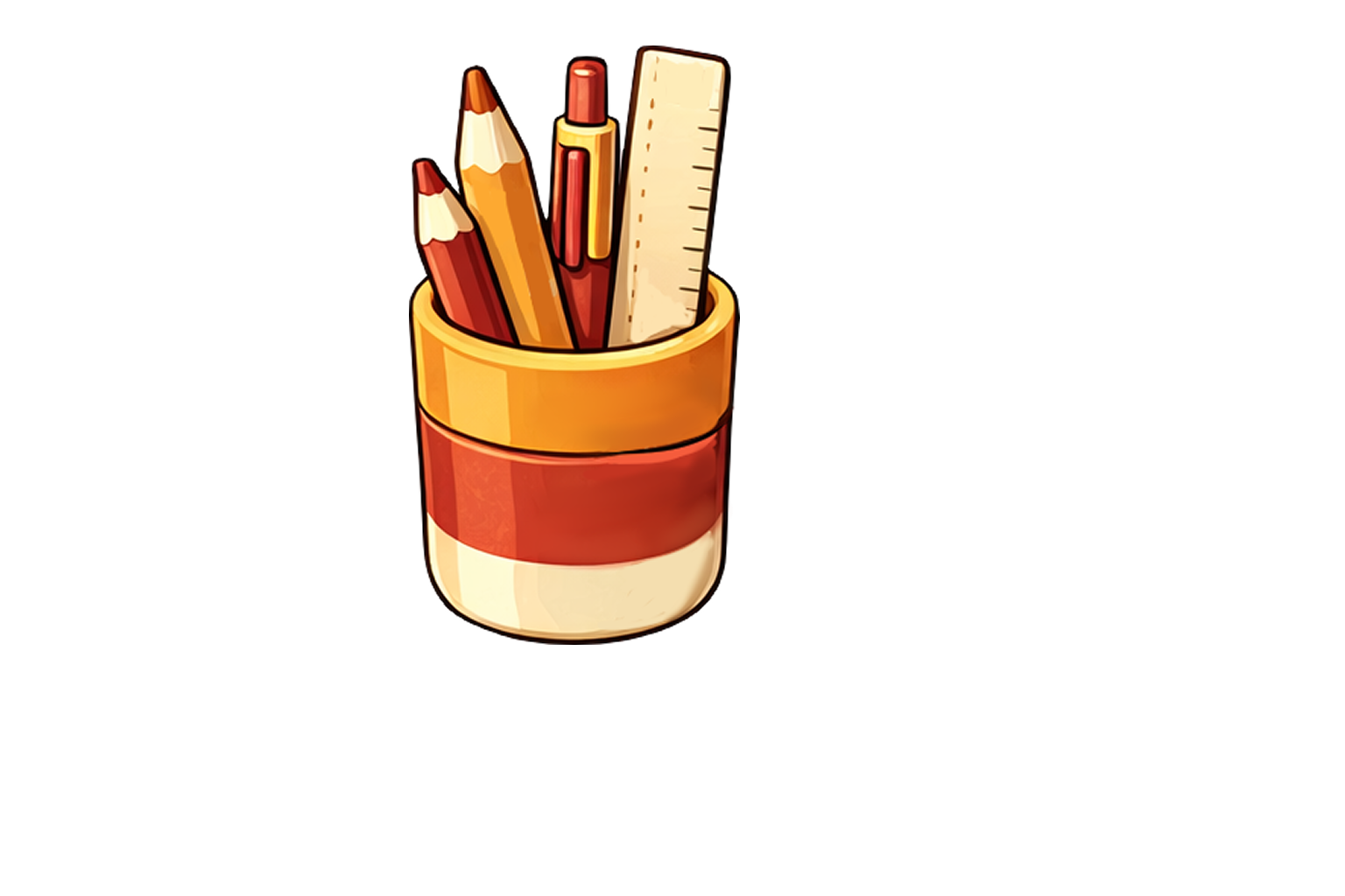 A pencil cup