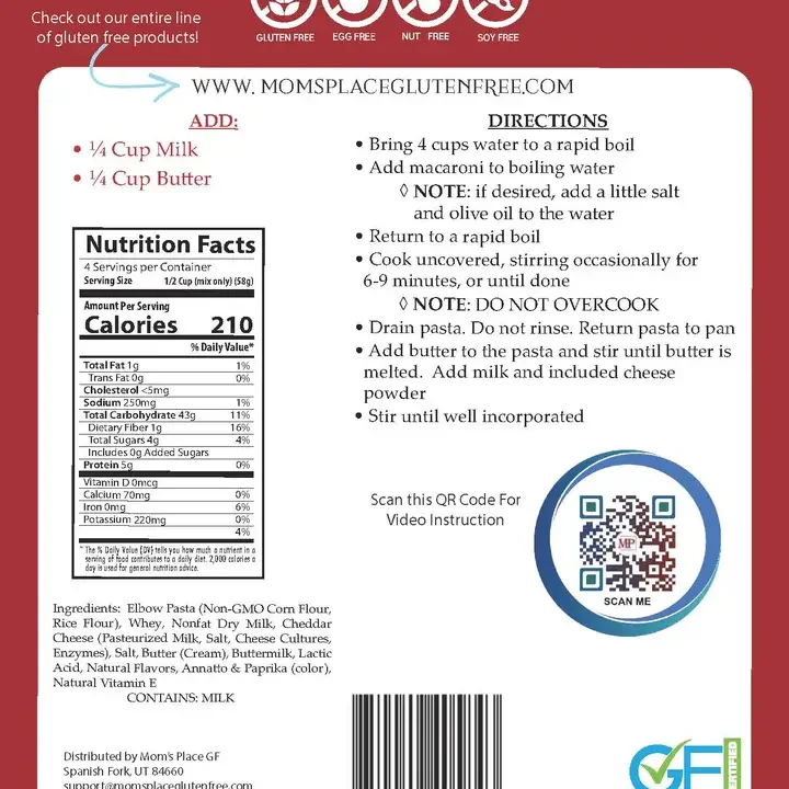 Mom's Place Mac and Cheese Back Label.webp