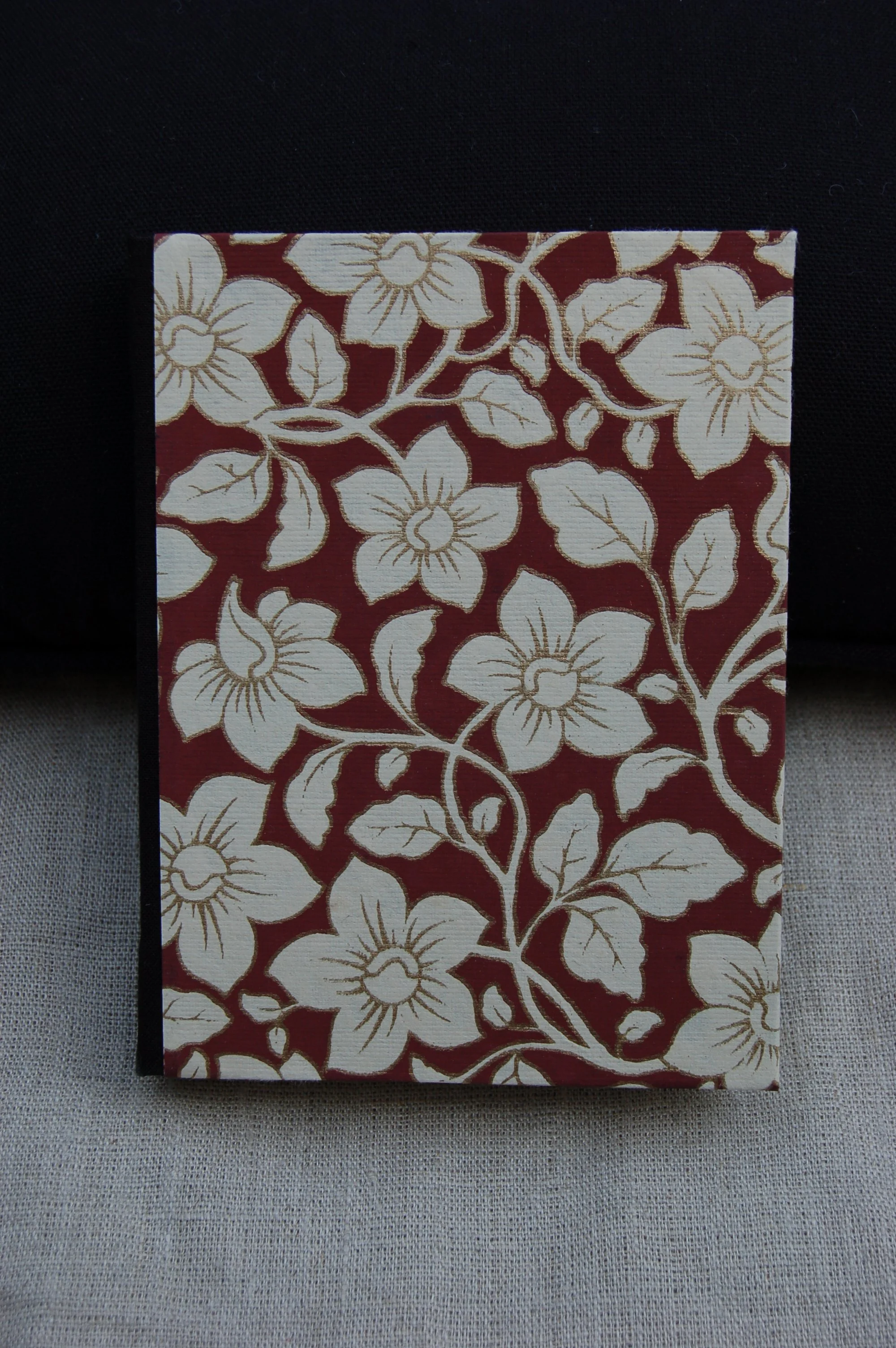 Pocket Journal - Drawing - Red and Gold Flowers [Oopsie!]