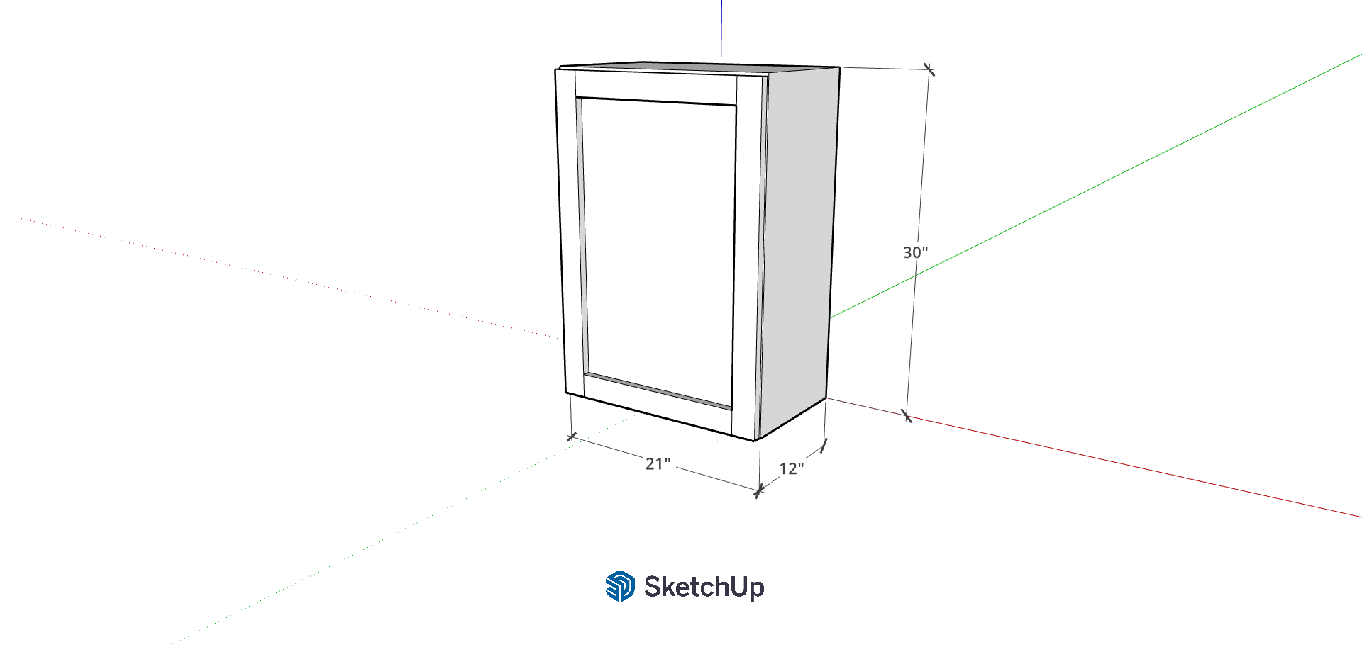 21"W 30" Tall Frameless Shaker Upper CH