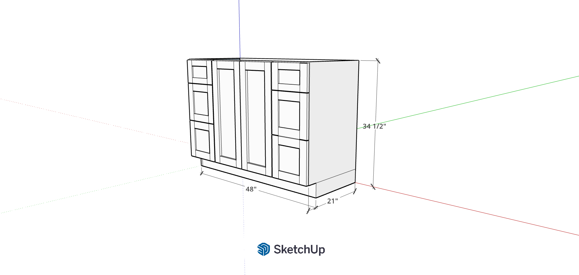 48" Vanity Frameless Shaker CH