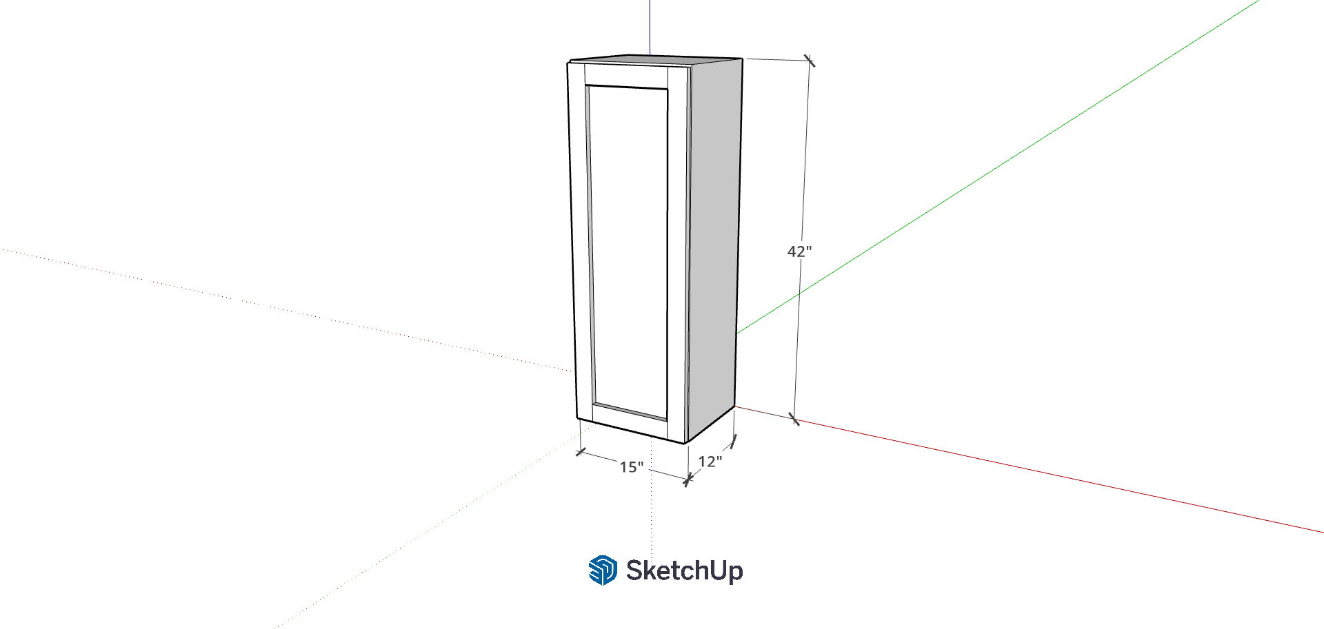 15"W 42" Tall Frameless Shaker Upper CH