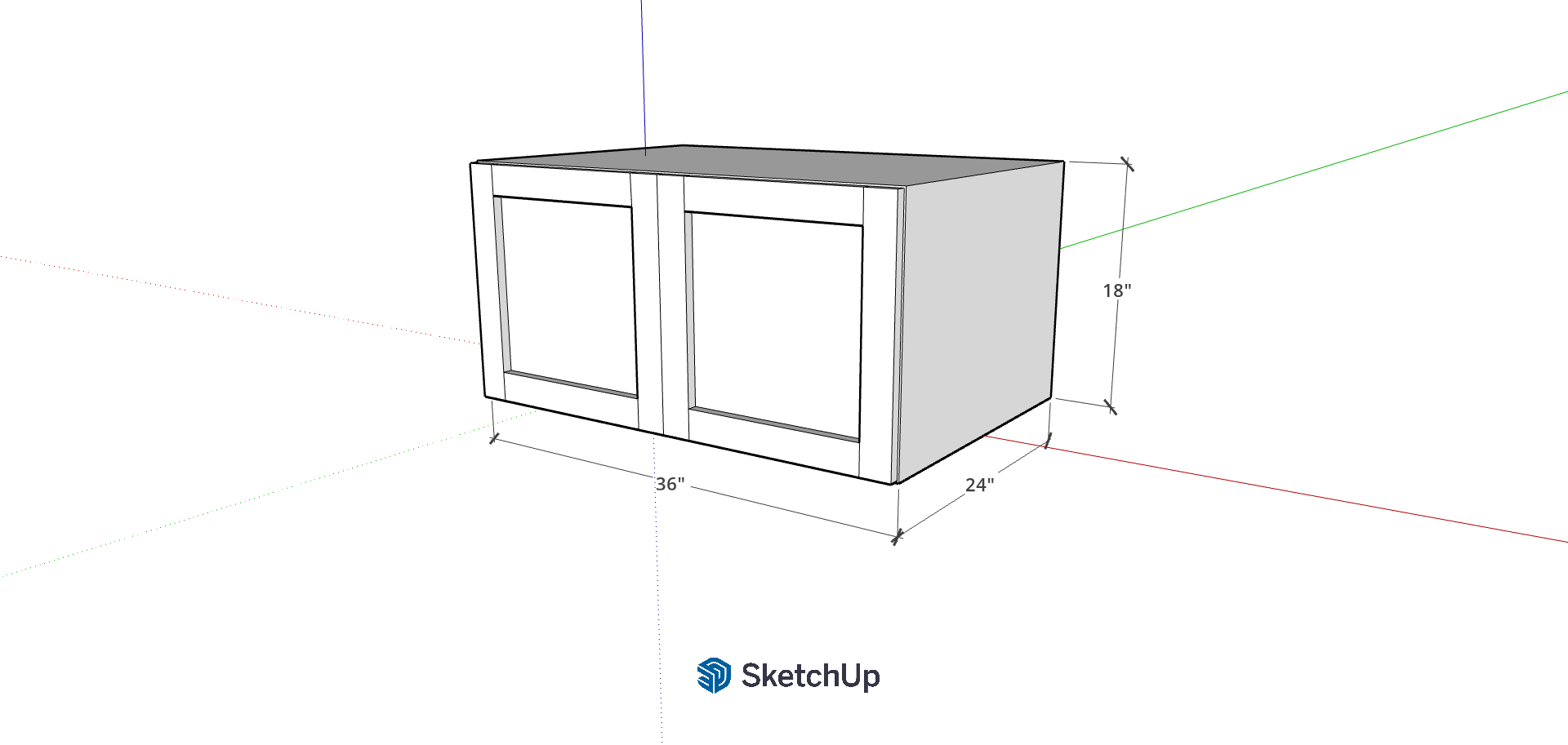 36"W 18" Tall Frameless Shaker Upper Extra Deep 24" CH