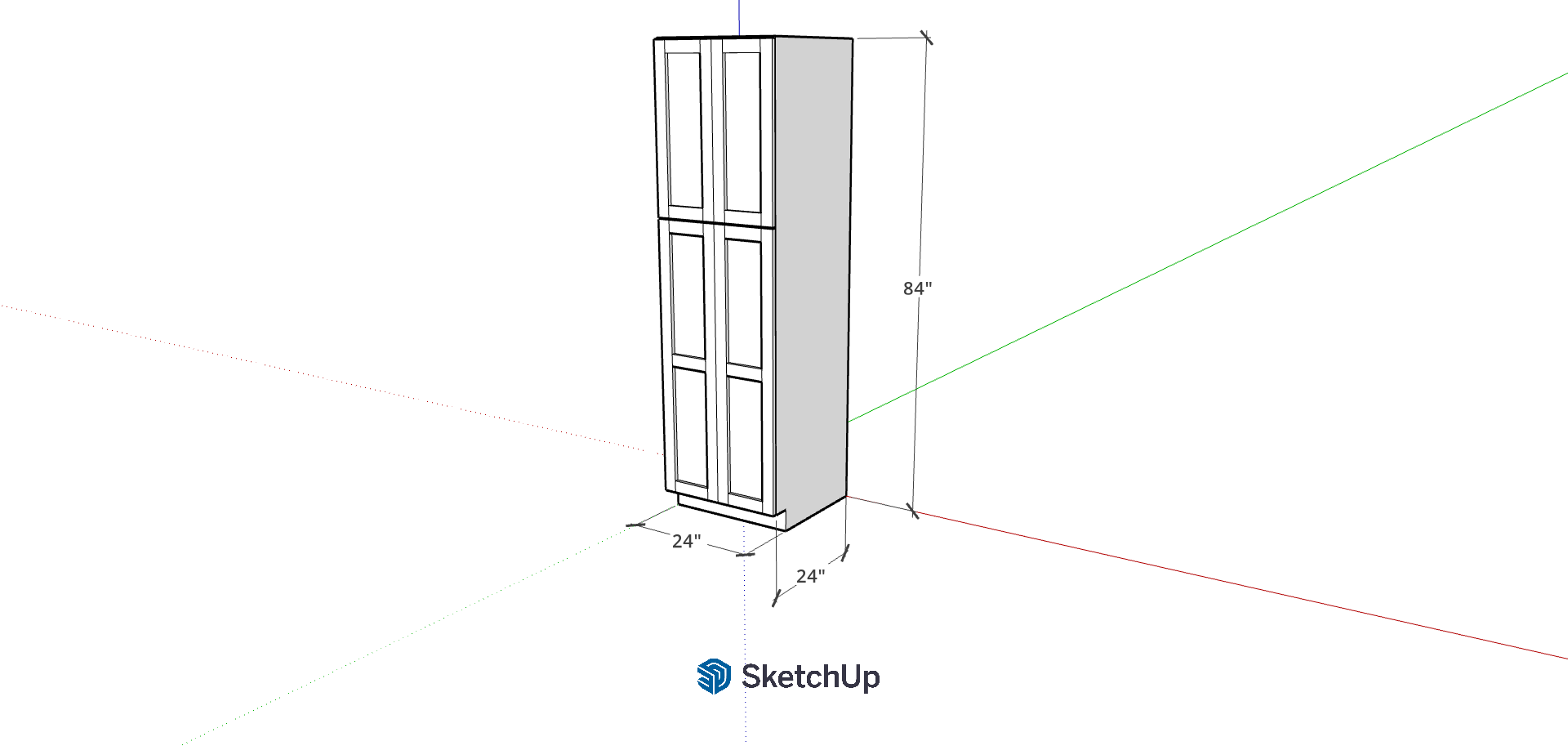 24" W 84" Tall Frameless Shaker Pantry CH