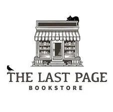 Logo of The Last Page Bookstore featuring a small storefront with an awning and a bird perched on the left