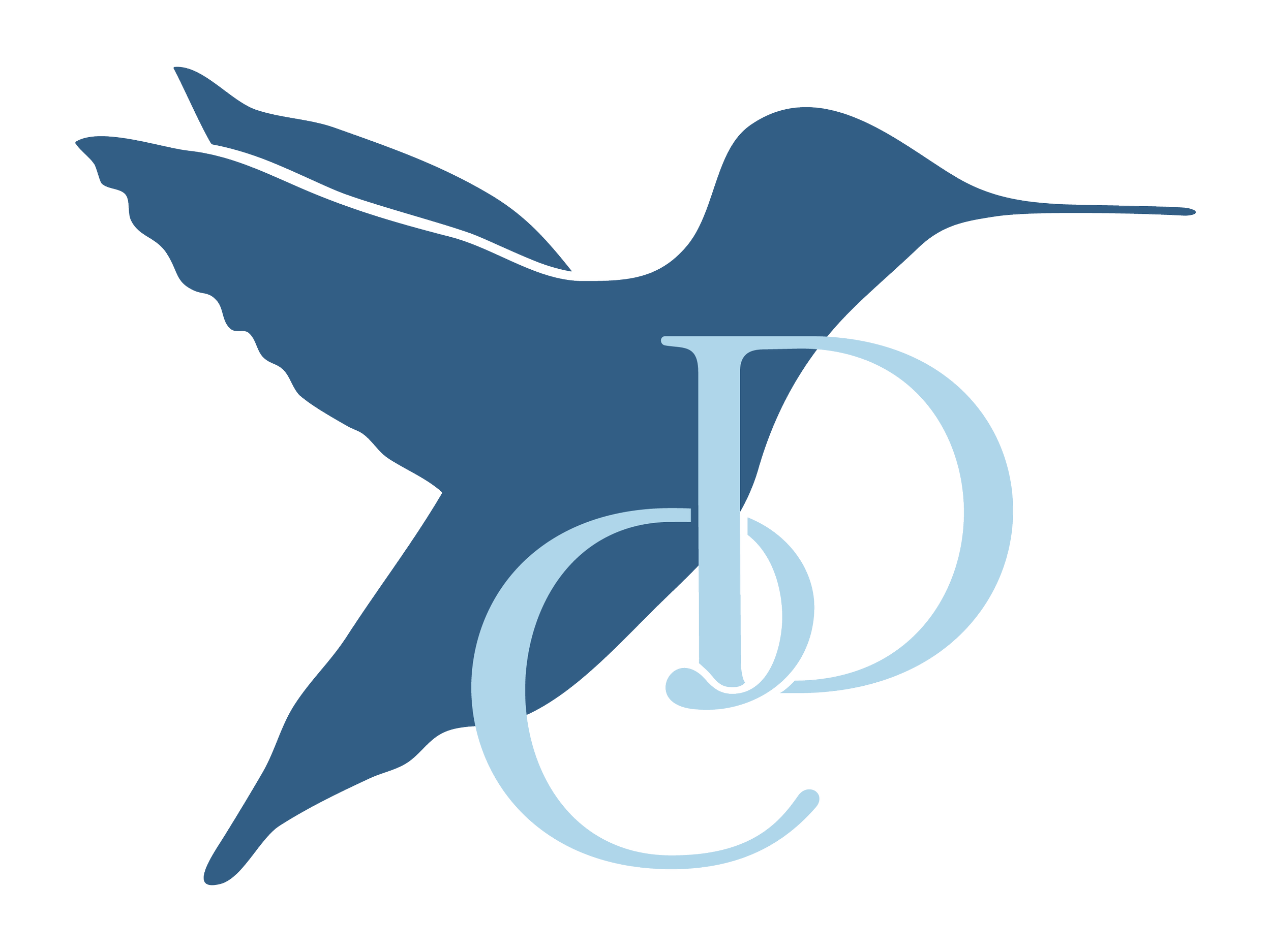 Compassionate Decluttering hummingbird brand mark