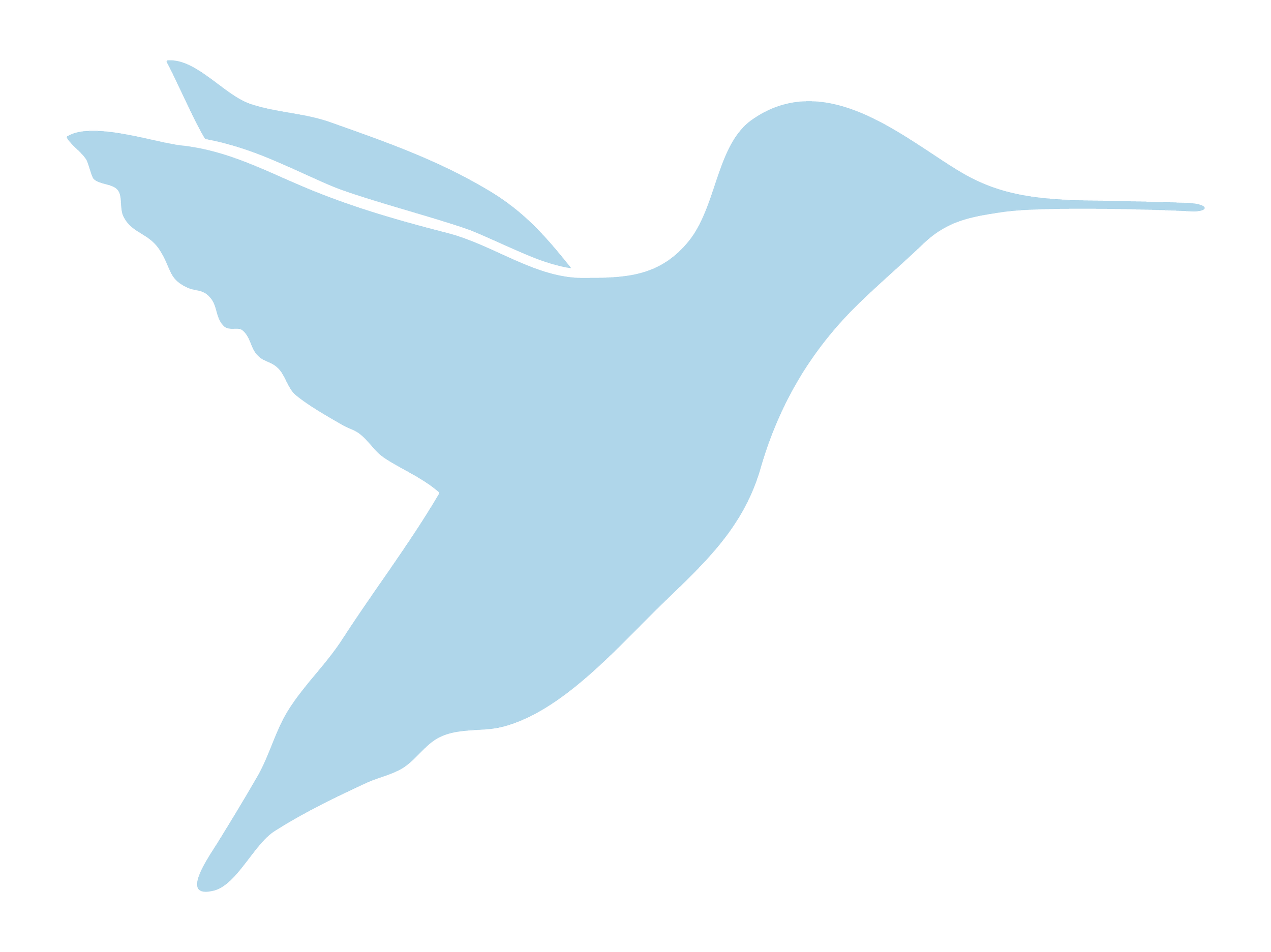 Light blue hummingbird icon for Compassionate Decluttering