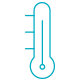 Icon of a thermometer  - MarCELL Pro monitors temperature