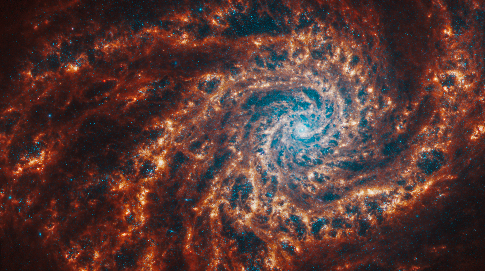 A detailed image of a spiral galaxy with bright core, swirling arms, and numerous stars against a dark background.