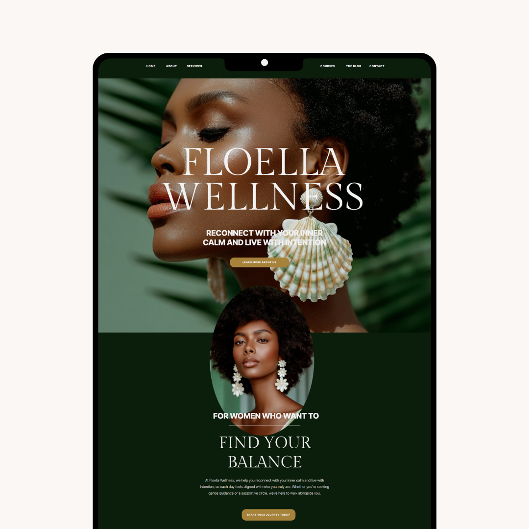 Floella Showit website template for wellness brands and therapists