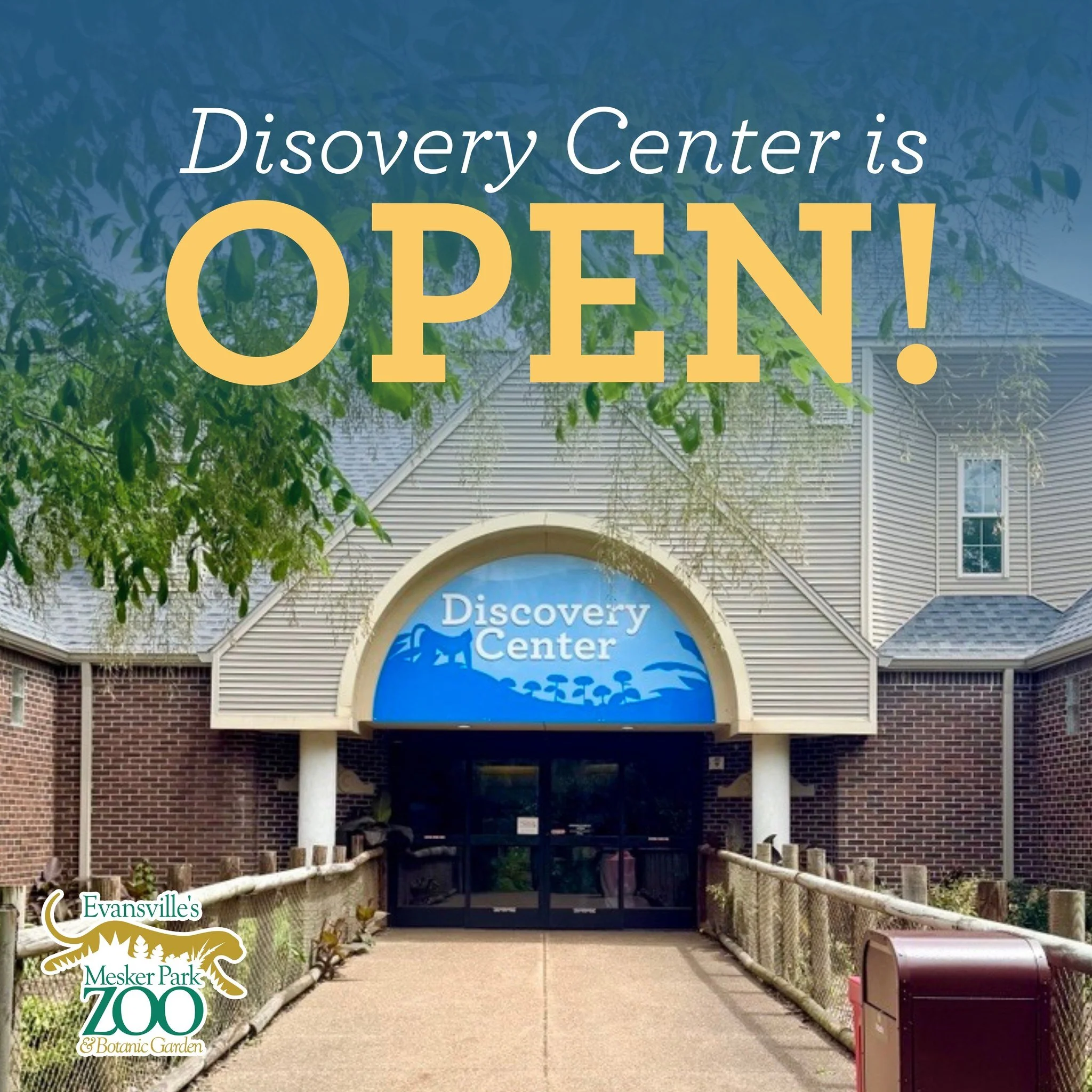 The Discovery Center is officially OPEN again! 🥳

Our brand NEW roof is complete, and we&rsquo;re excited to welcome guests back into the space! 🤗

Thank you for your patience while we worked on this important upgrade to improve comfort and care fo