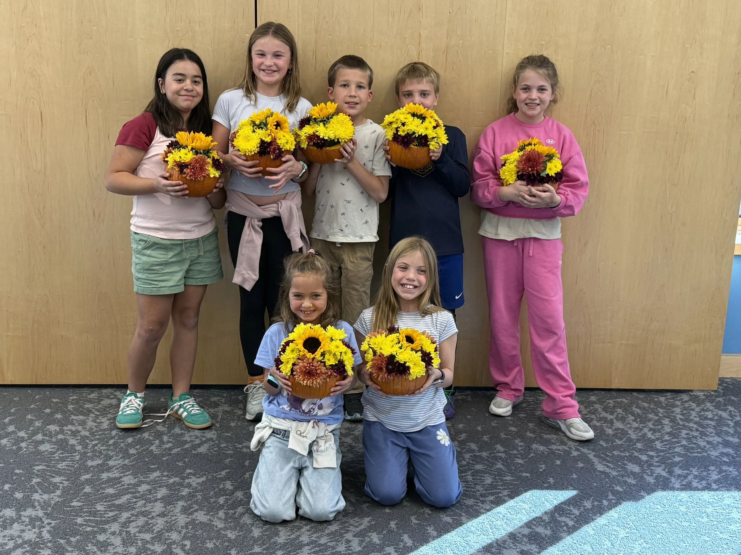 Little Hands, Big Blooms: Kids Craft Pumpkin Arrangements at the Reuben Hoar Library