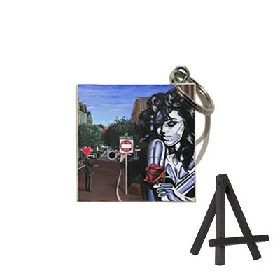 (Emotionally Unavailable) Mini Canvas Keychain
