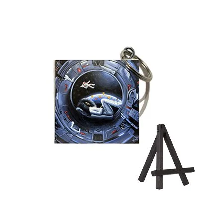 (Centered In Serenity) Mini Canvas Keychain