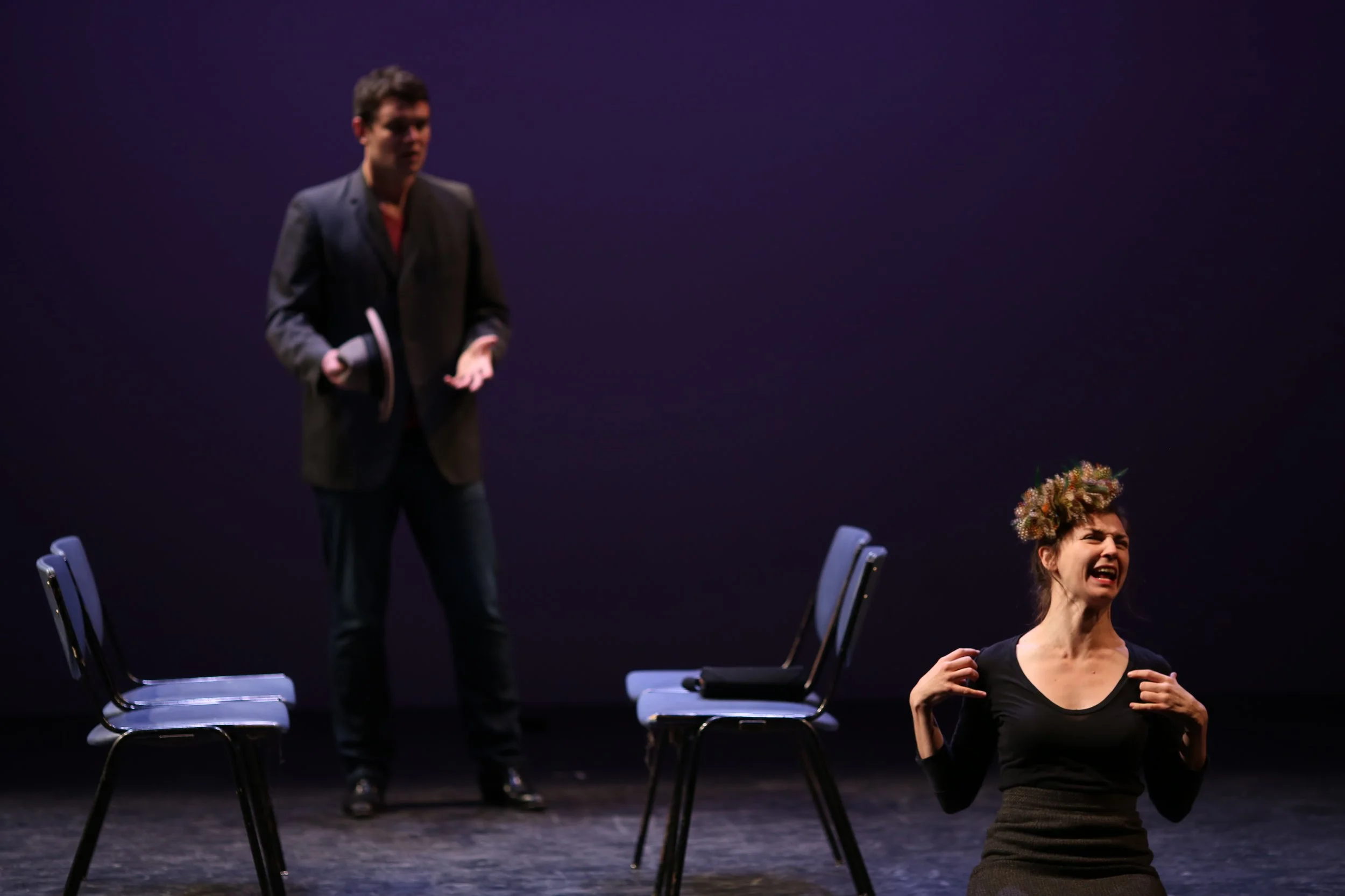 She, "Here We Are." VOX Lab, Dartmouth College, 2012; with Brough Hansen; Photo by Rob Strong