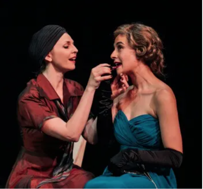 Ynez, "No Exit."  The Actors' Gang, 2019; with Paulette Zubata; Photo by Ashley Randall