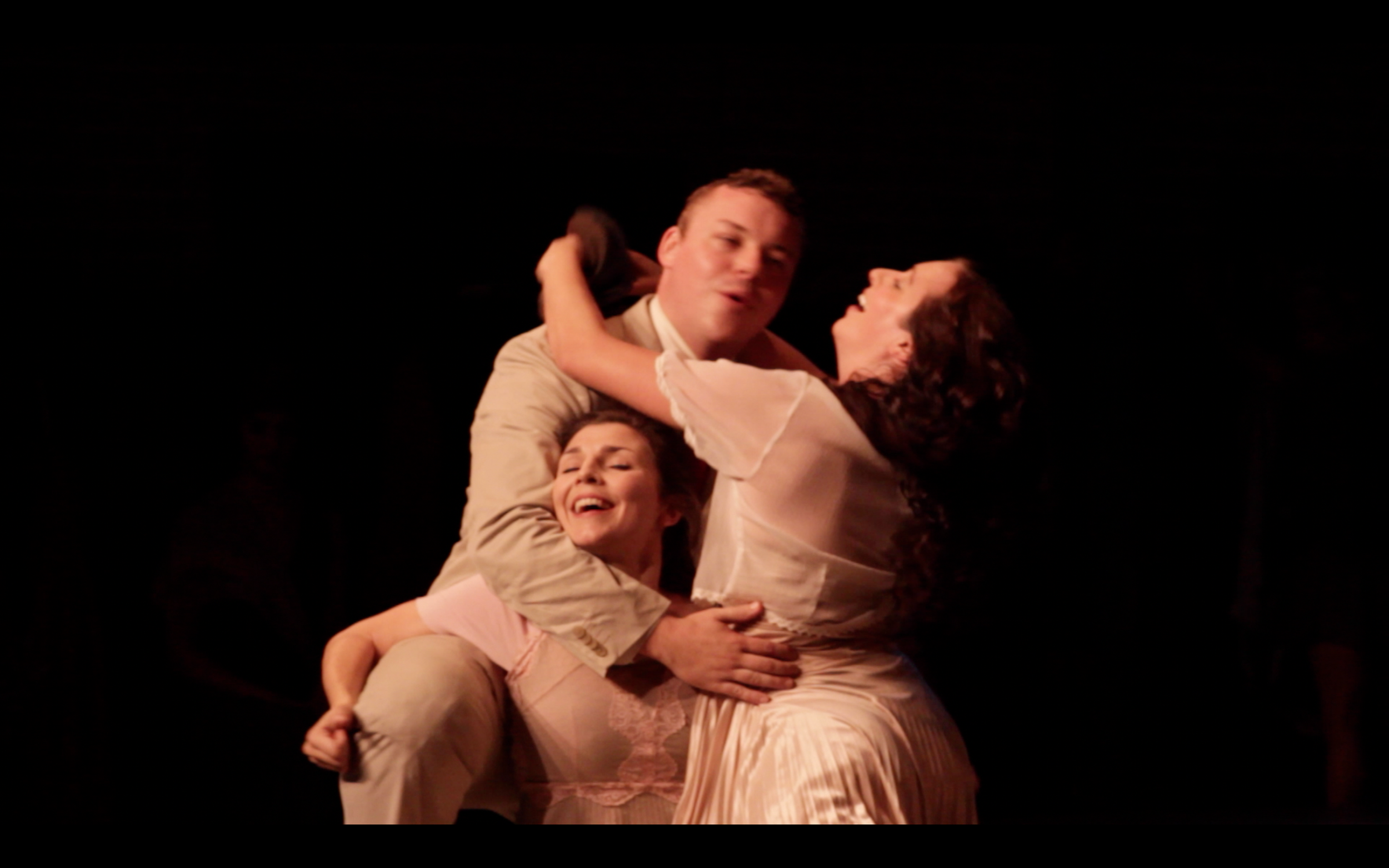 Helena, "A Midsummer Night's Dream," directed by Tim Robbins; The Actors' Gang, 2015;  with Will McFadden and Lee Hanson.
