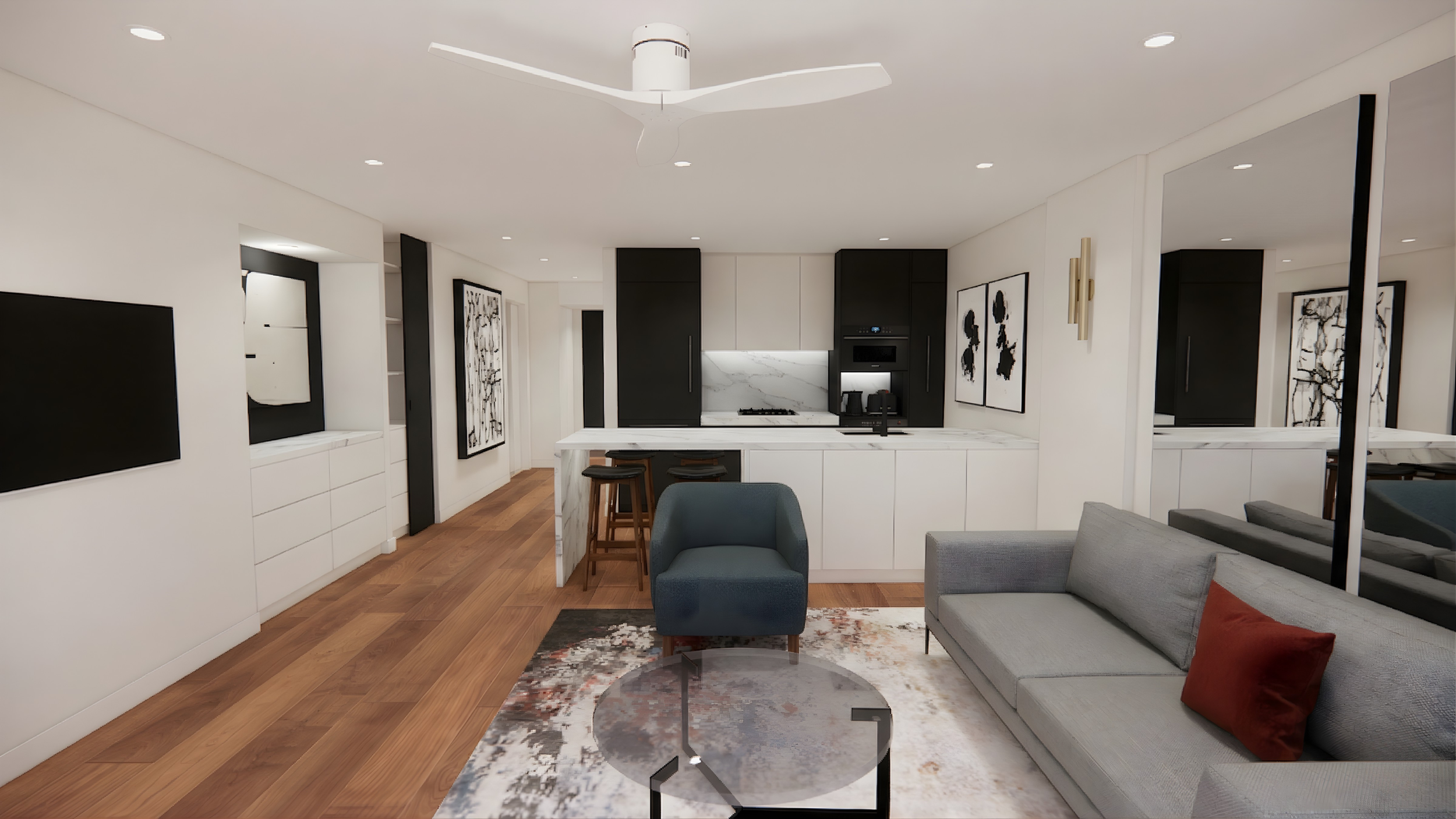 Woolloomooloo Apartment Renovations_Living Room + Kitchen.png