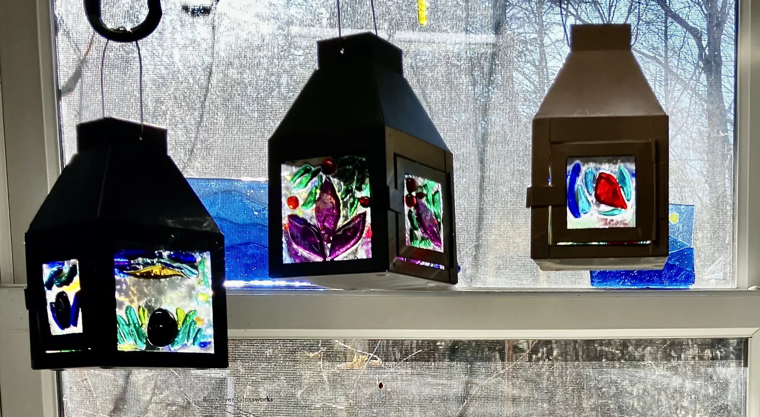 Mini fused-Glass Lanterns