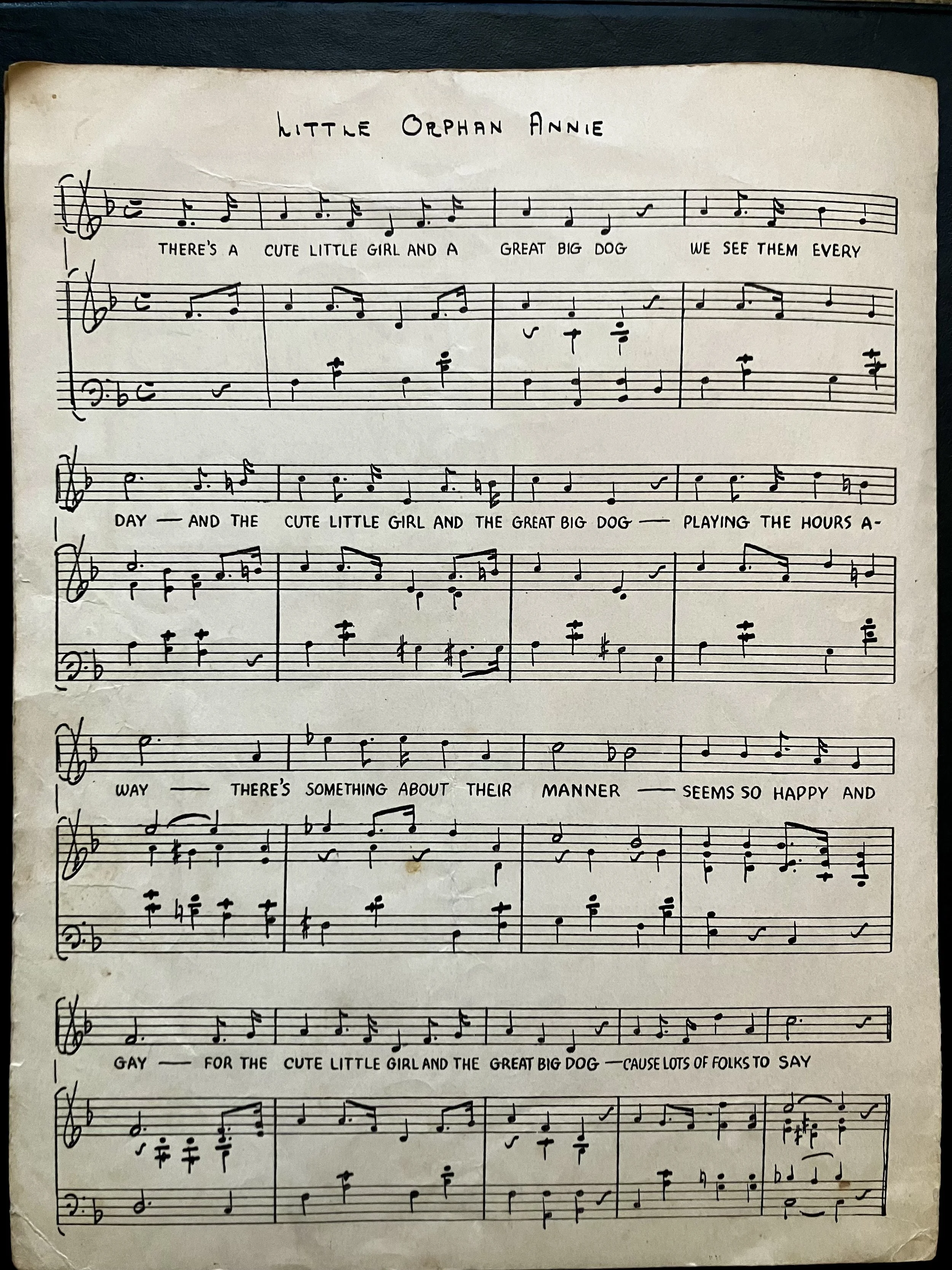 Little Orphan Annie Song sheet music 1931 2.jpg