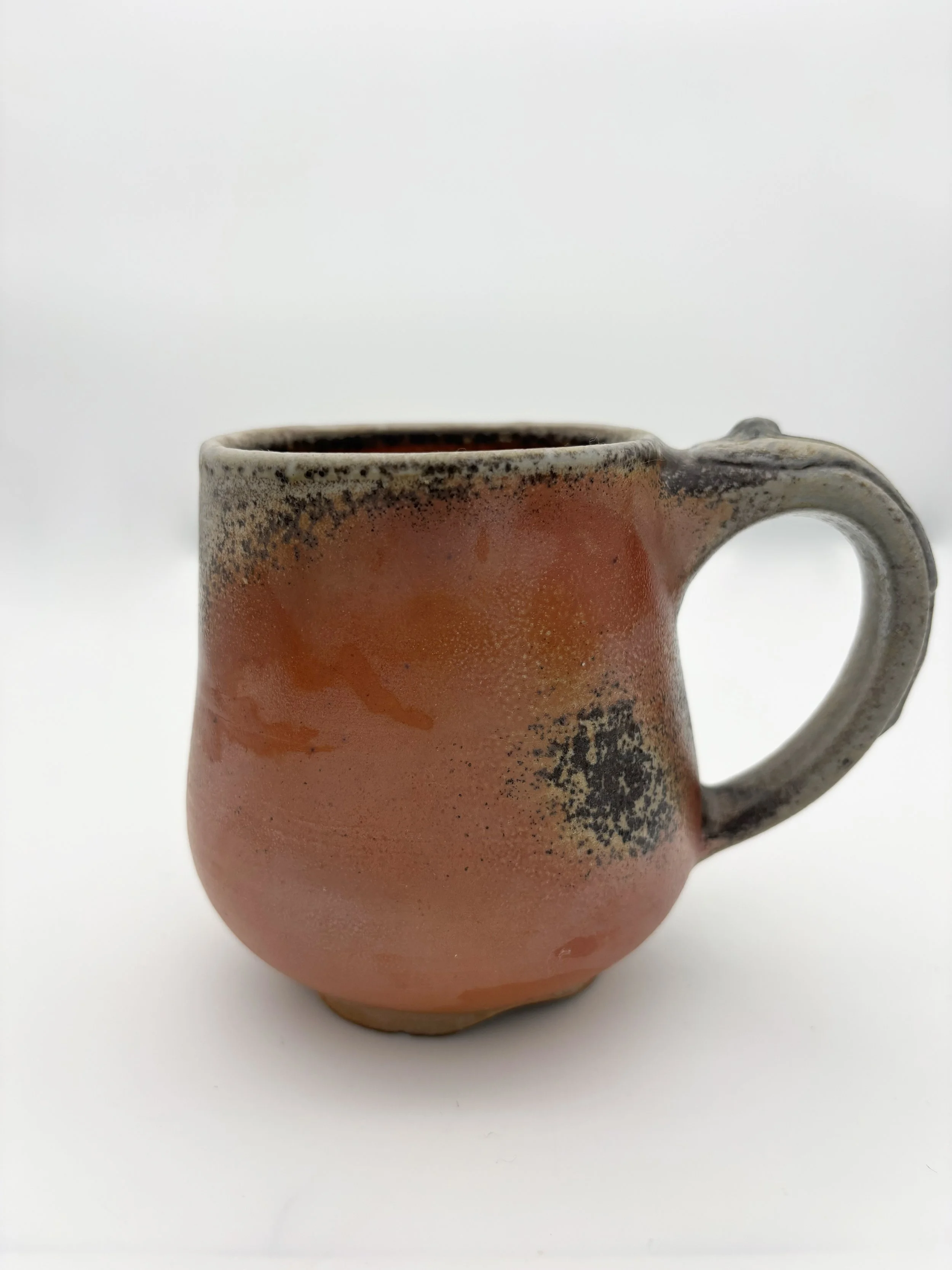 Procelain Mug with Flower inlay on handle