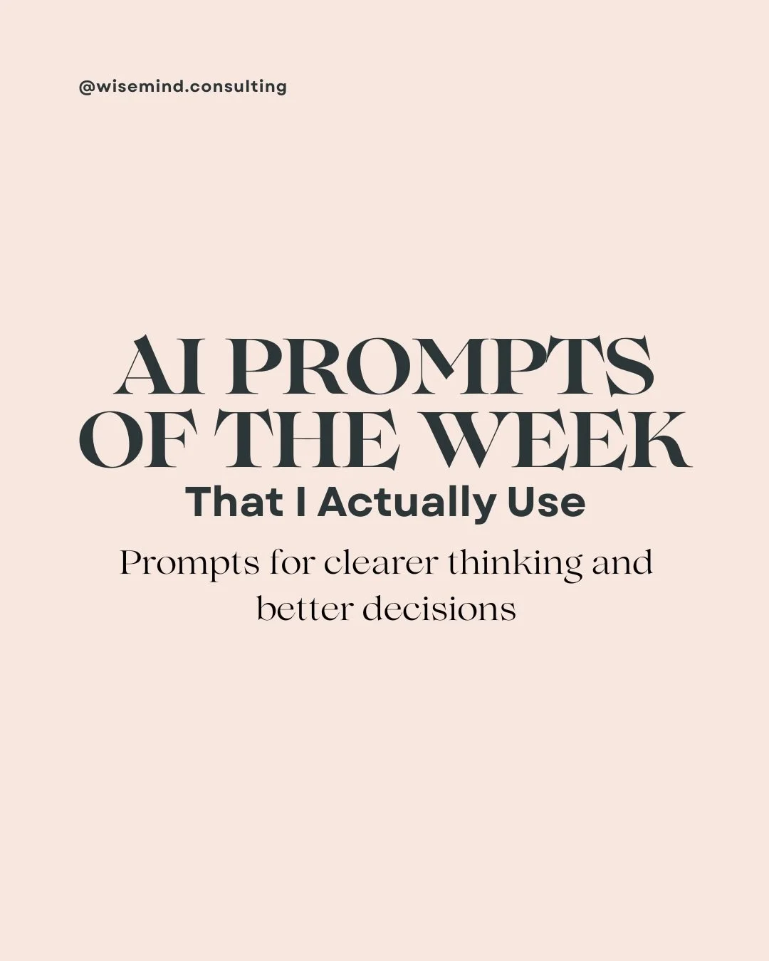 What do your most used AI prompts say about you?

I realised mine weren&rsquo;t random.

The same patterns kept showing up: decision-making, clarity, &ldquo;what&rsquo;s the best way&hellip;&rdquo;, &ldquo;should I&hellip;&rdquo;, &ldquo;what happens