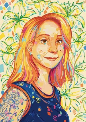 "Pierced in Bloom"
Sitter Lily Hello
By Alexis Bowers