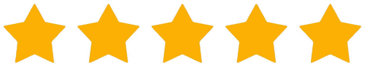 Five gold star icons arranged horizontally.