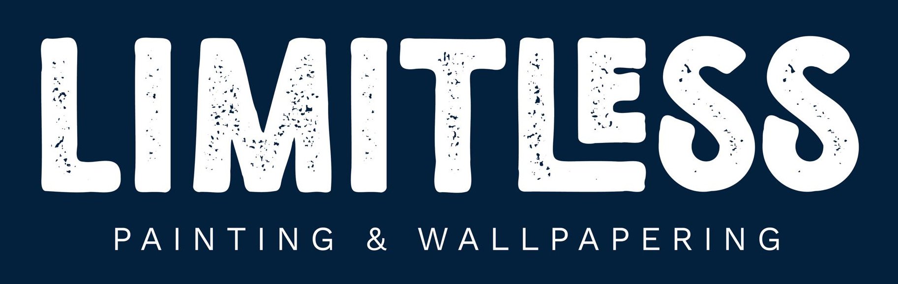 Logo for Limtless Painting & Wallpapering with stylized text and dark blue background.