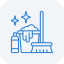 Outline of a factory with smokestacks.