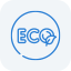 Blue circular logo with the letters 'ECO' inside
