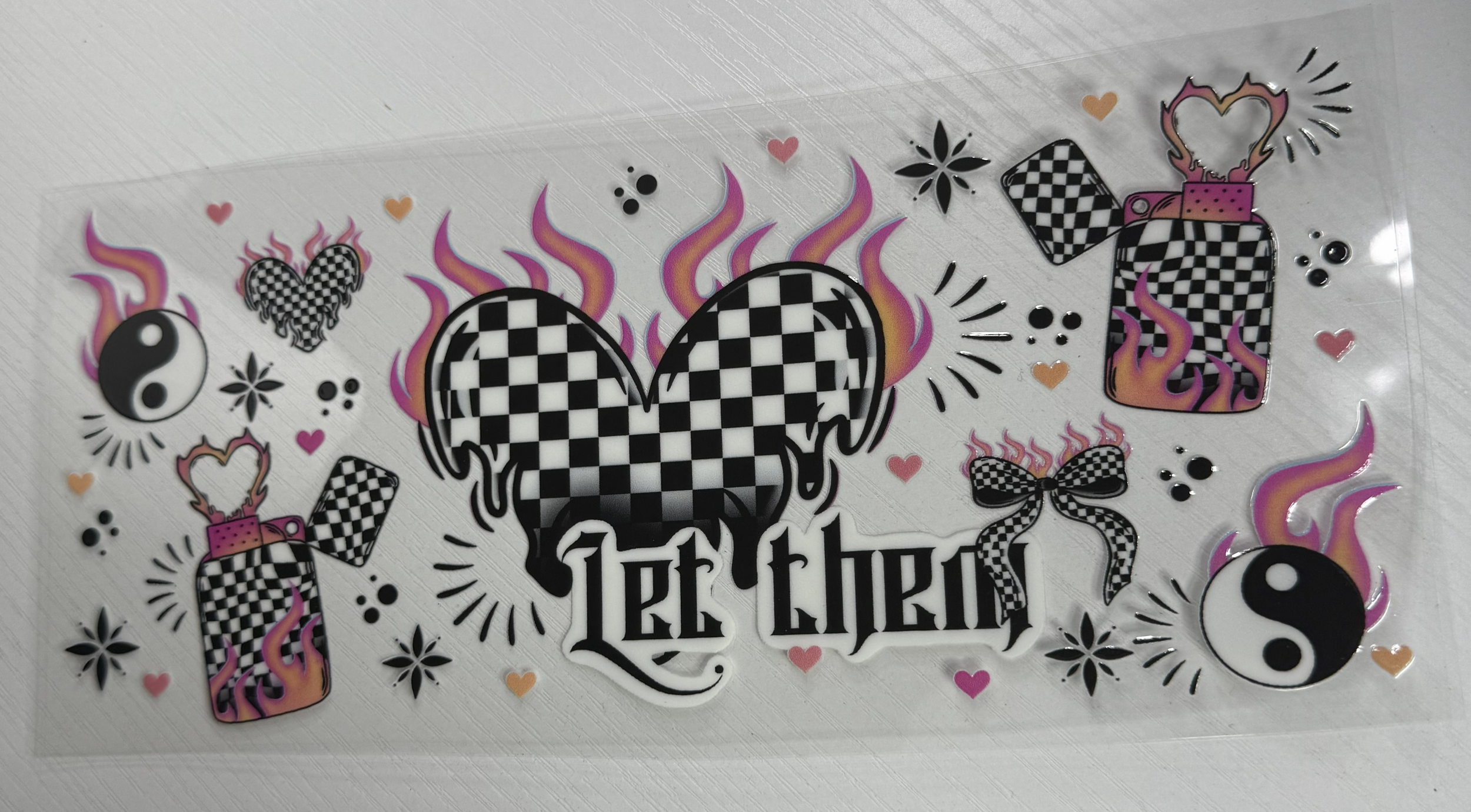 Let Them Checkered Fire Heart