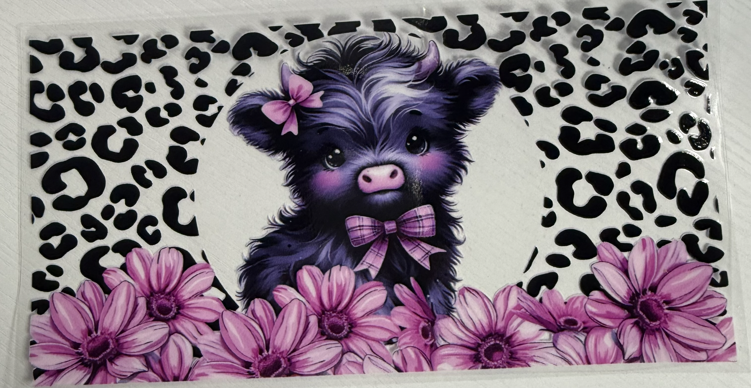 Black Cow and Leopard And Pink Floral