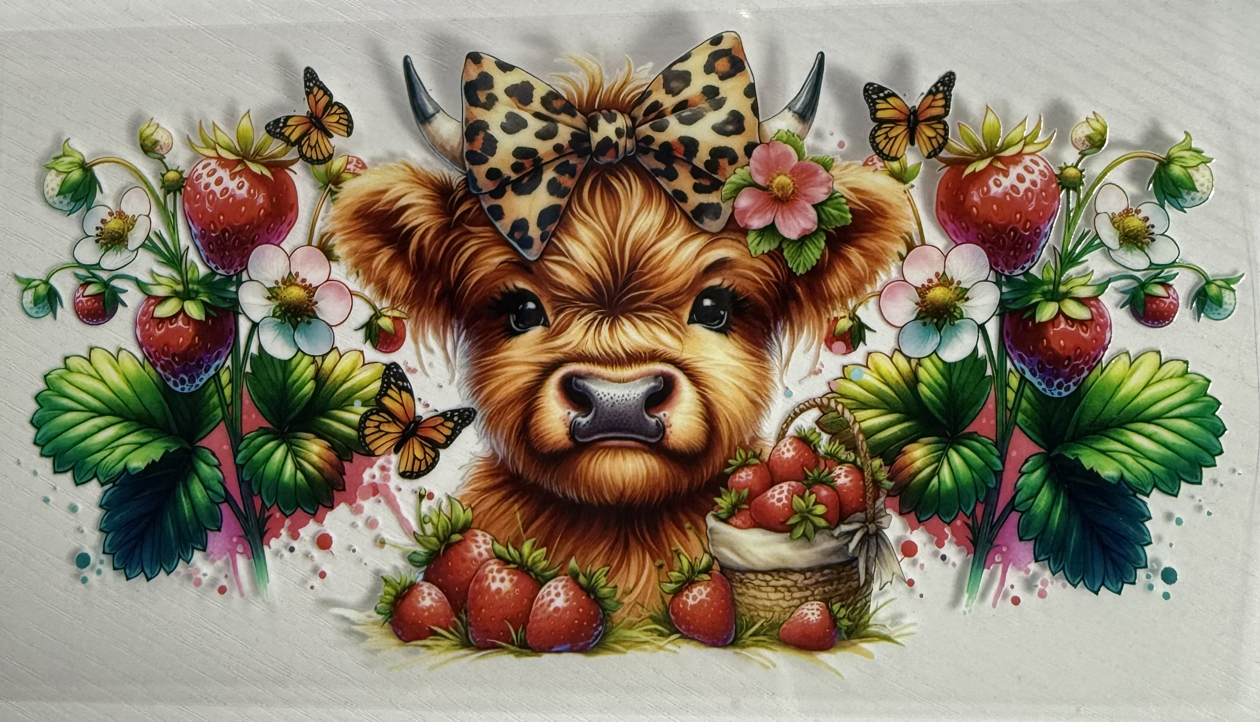 Cheetah Bow Highland And Strawberries