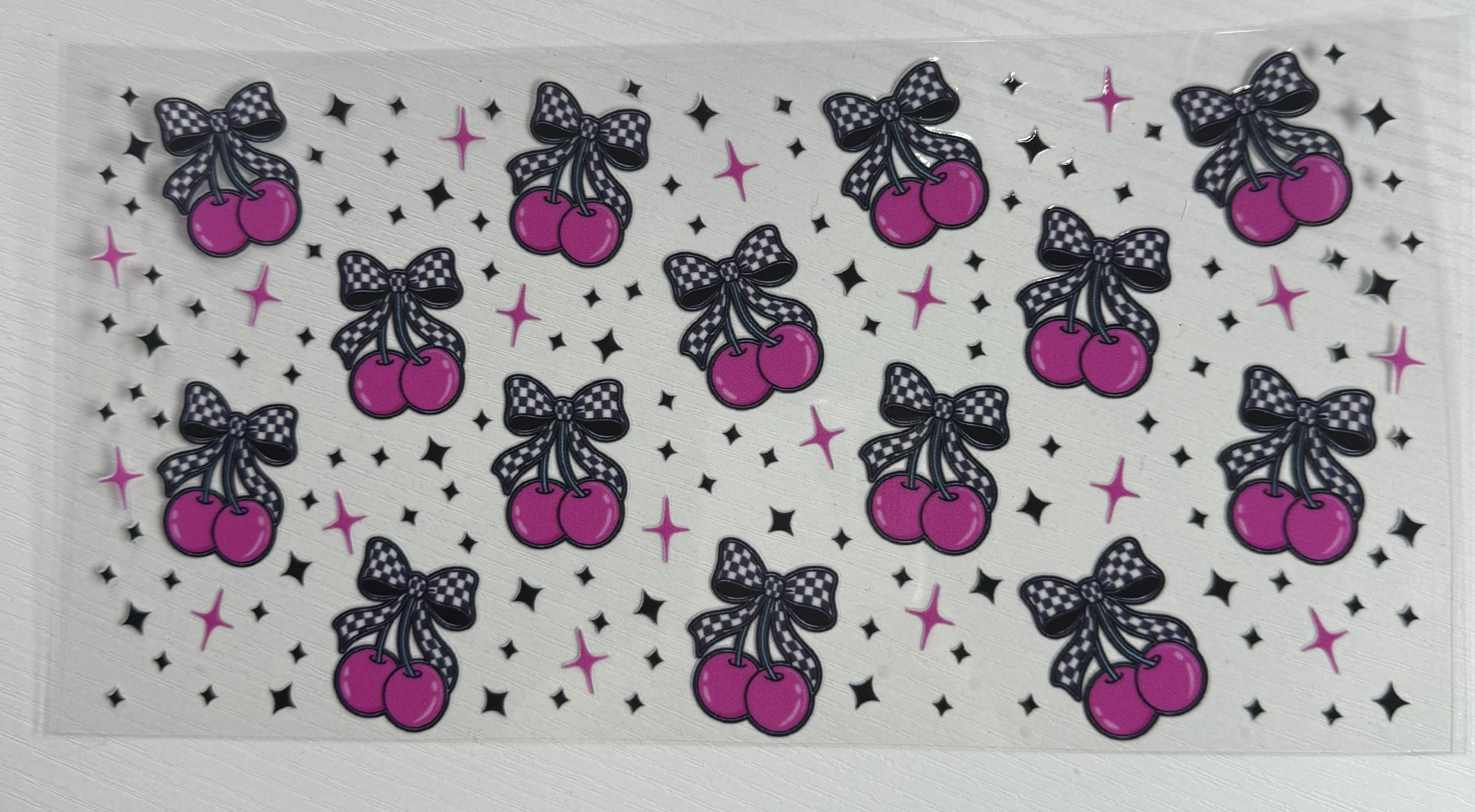 Checkered Pink Cherries
