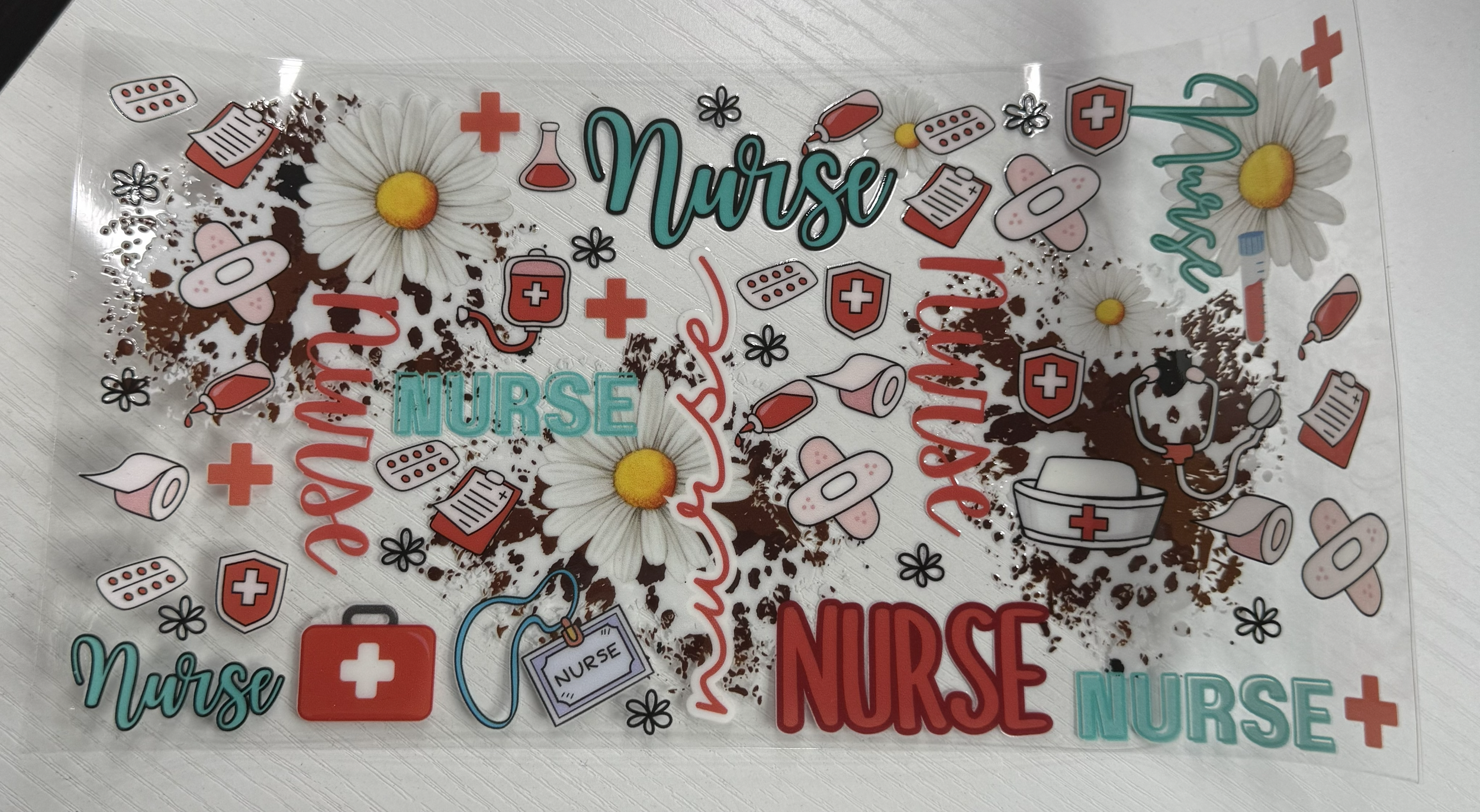 Nurse Cow Print Floral