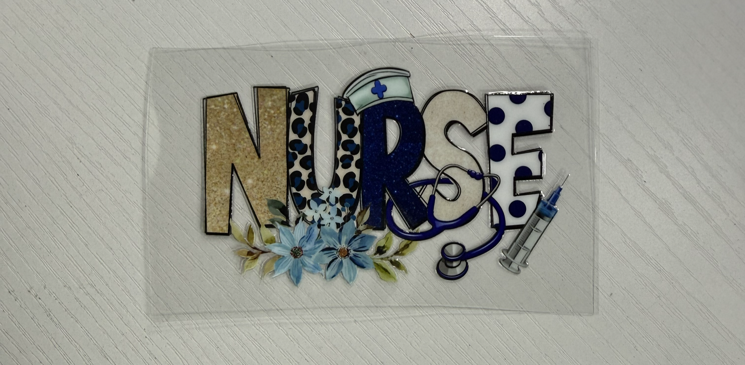 Nurse Blue Cheetah Polka Dot