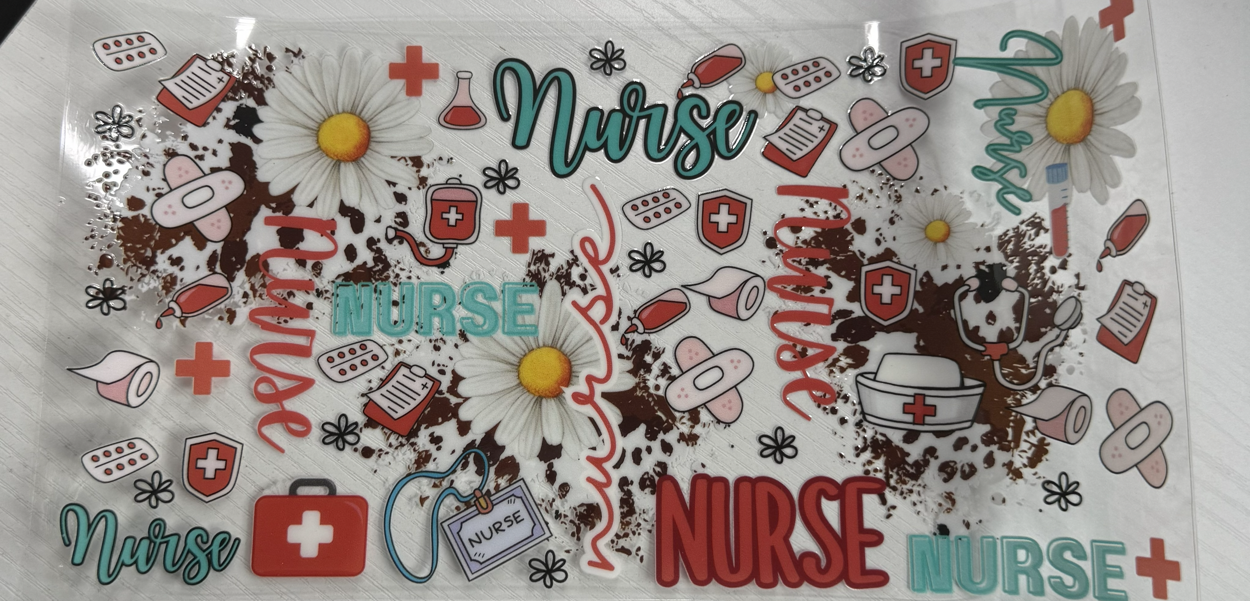 Nurse Cow Print Floral