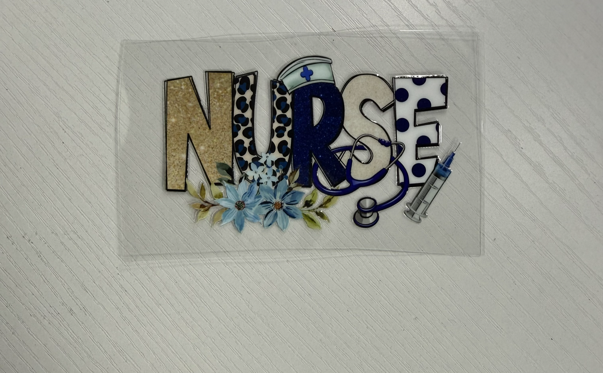 Nurse Blue Cheetah Polka Dot