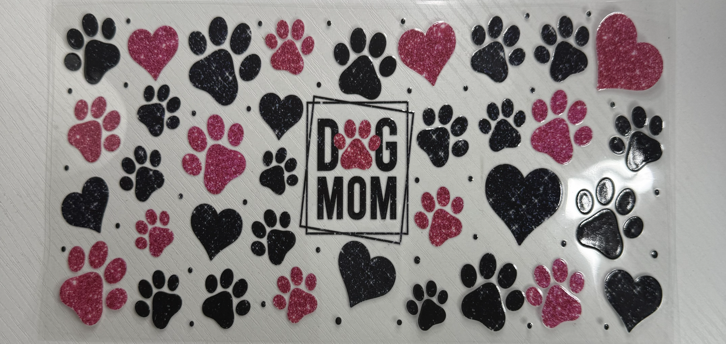 Dog Mom Paw Pink Heart
