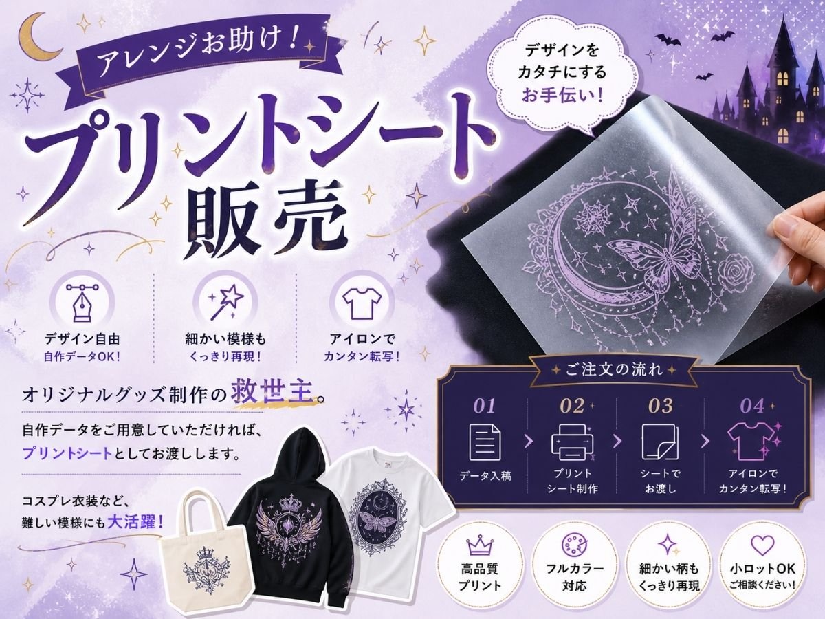 アレンジお助け！プリントシート販売