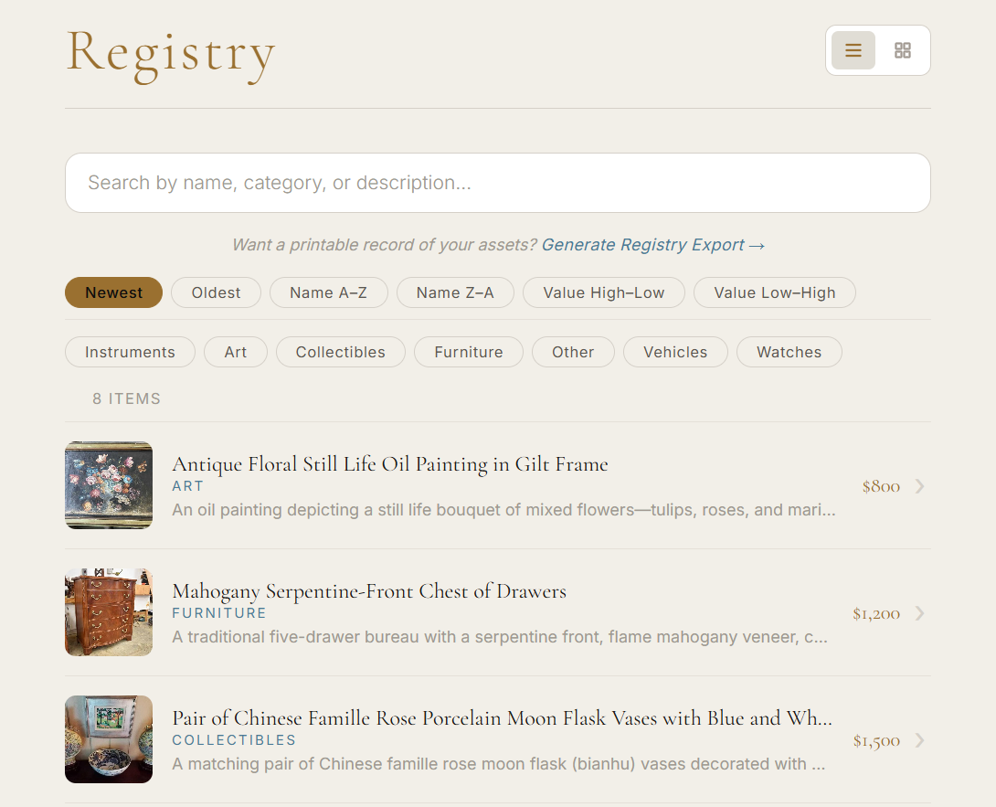 Asset Registry