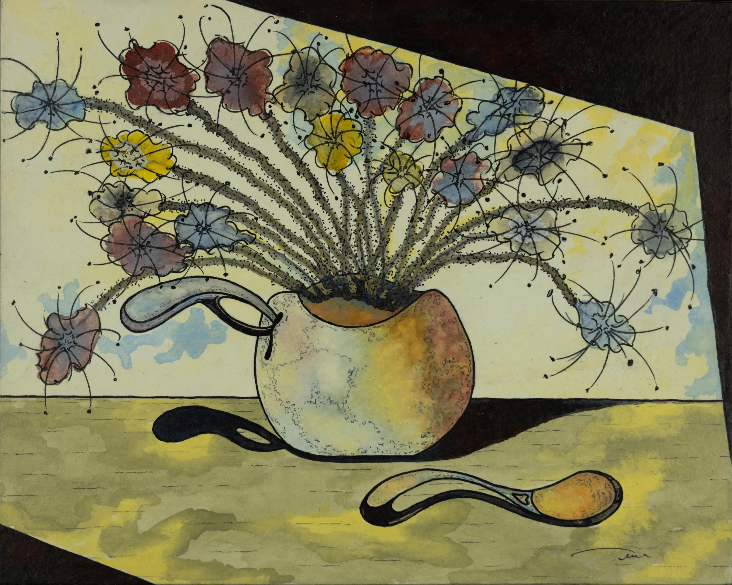 Kettle Pot Summer  8” x 10”  Watercolor Paper on Board  private collection