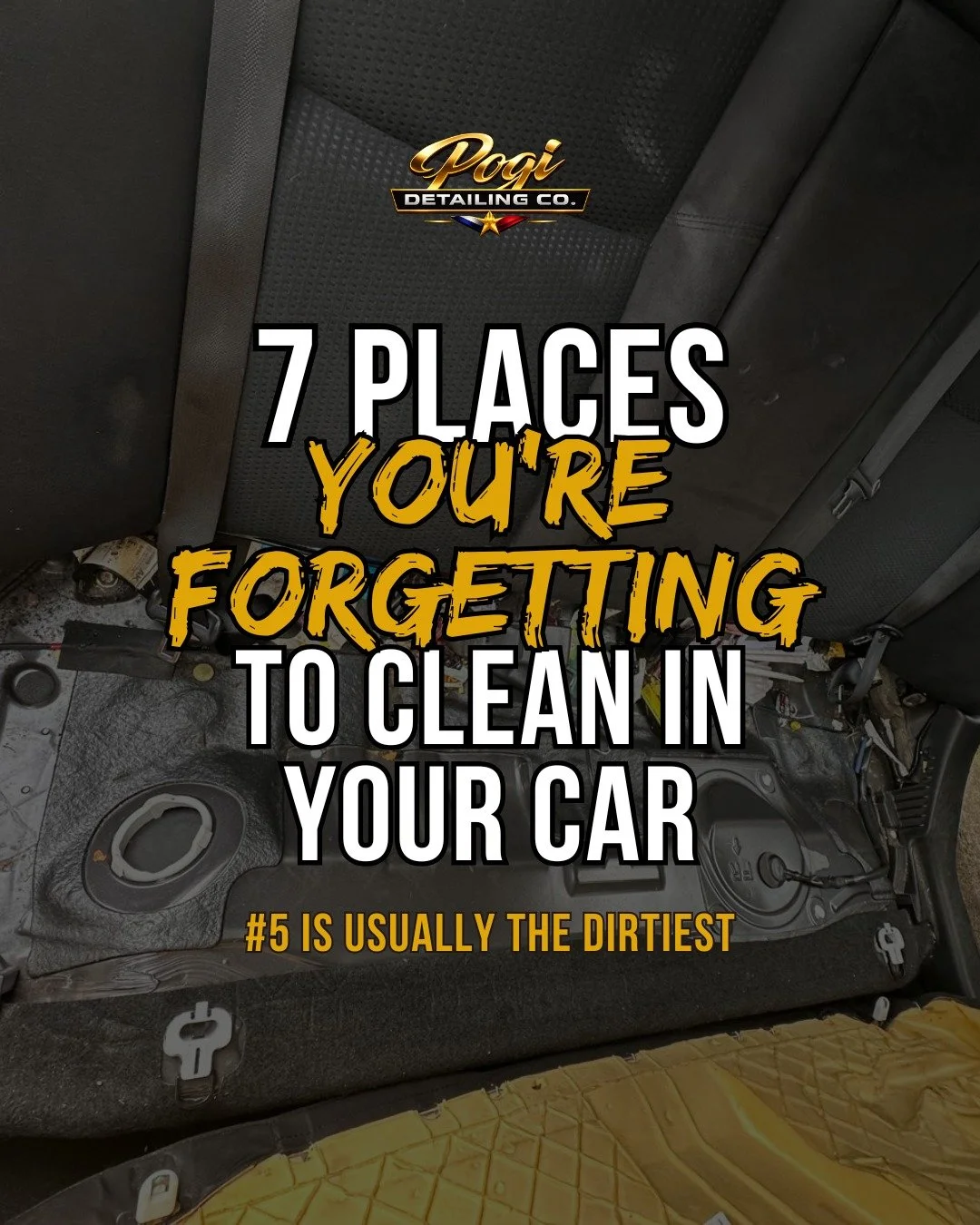🚗🧼 7 places you&rsquo;re probably forgetting to clean in your car&hellip; and #5 is usually the dirtiest 🤢

Most people focus on what they can see &mdash; dashboard, seats, exterior shine &mdash; but the real grime builds up in the hidden spots th